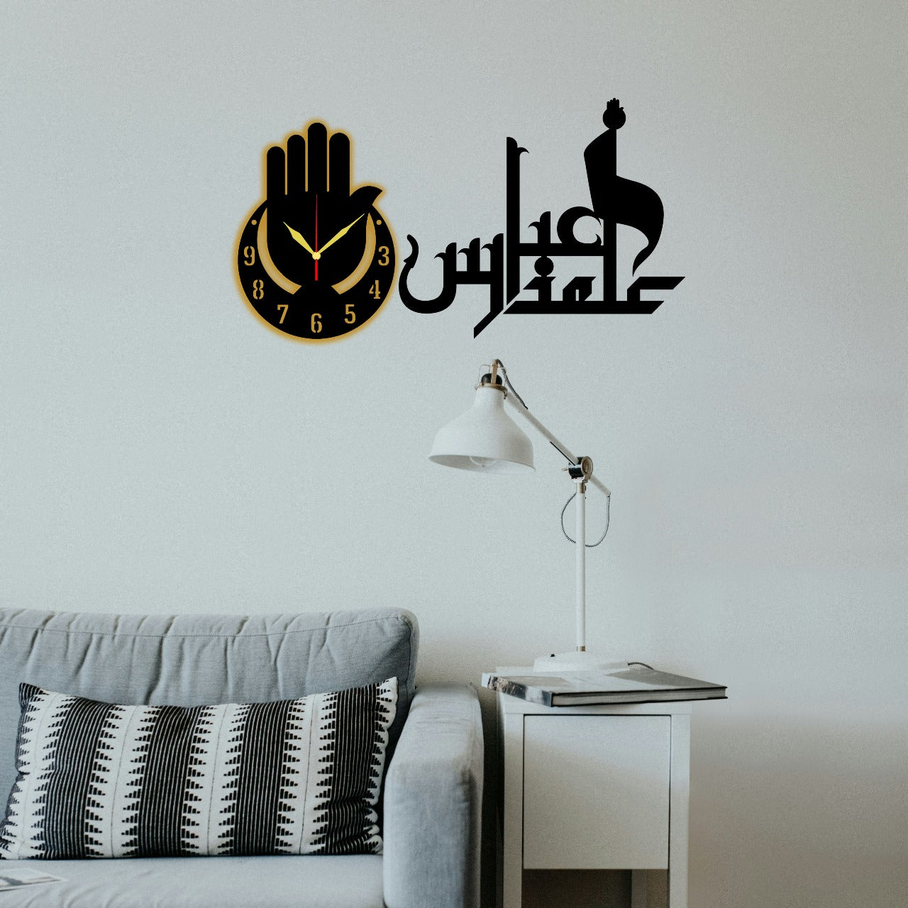 ALAM ABBAS clock with light
