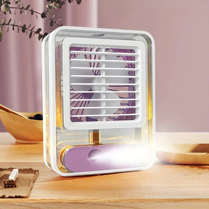 Portable Air Conditioner Usb Mini Air Cooler Fan Rechargeable