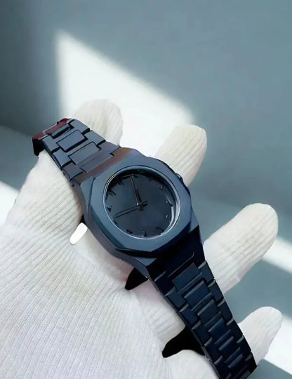 Black Aura Quartz Watch – Stylish Analog Watch For Men & Boys