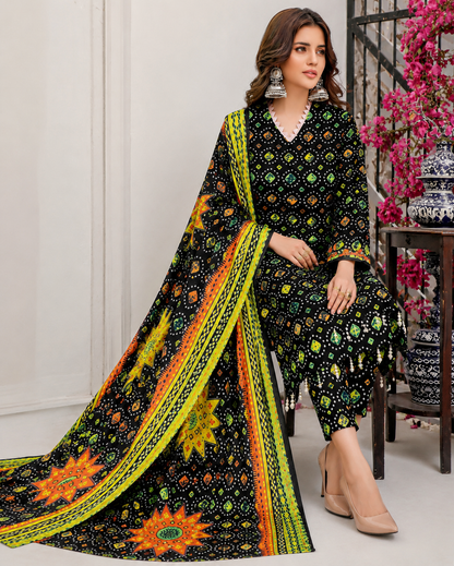 Swiss Lawn Unstitched 3 Piece Suit - A46
