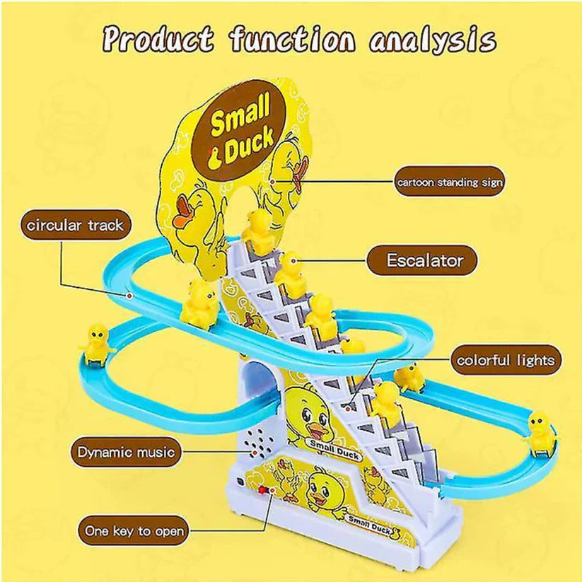 Automatic Stair-Slide Funny Duck Toy Set For Kids
