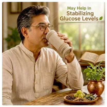 🌿 Vijaysar Wooden Sugar Control Glass ✨