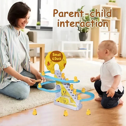 Automatic Stair-Slide Funny Duck Toy Set For Kids