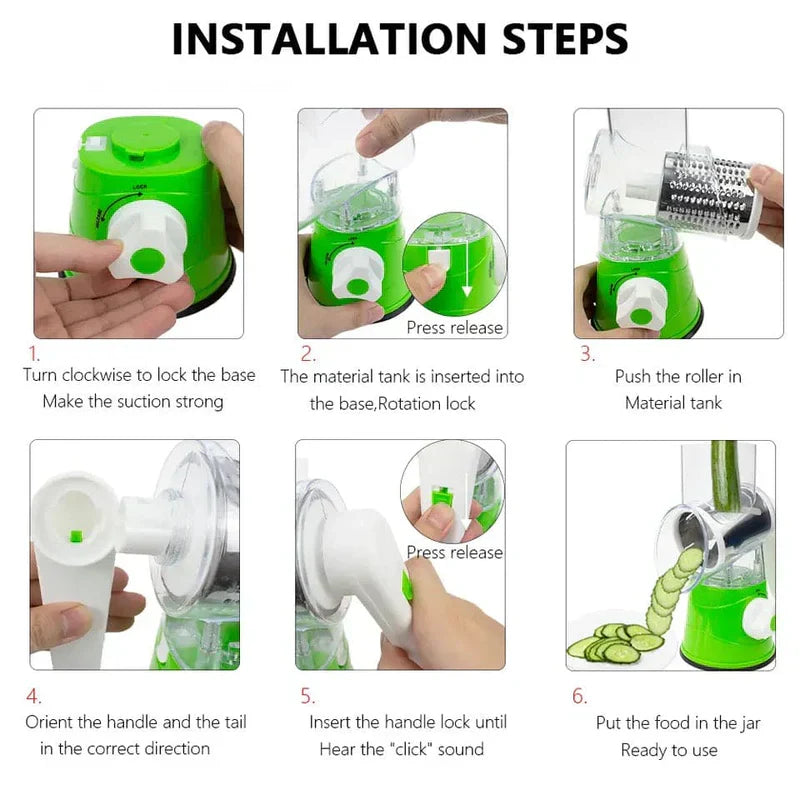 Manual 3 in 1 Vegetable Cutter & Slicer multifunctional