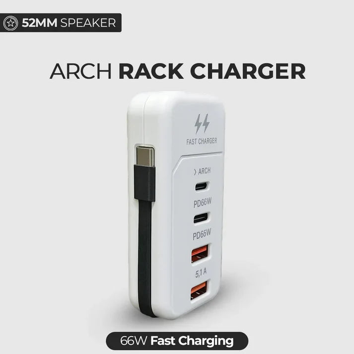 Rack Charger 2PD+2USB Safe Fast Charge