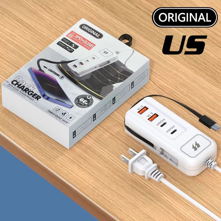 Rack Charger 2PD+2USB Safe Fast Charge