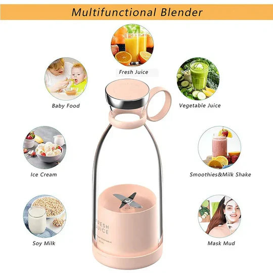 420 ML- Portable USB Rechargeable Juicer Mini Juice Extractor