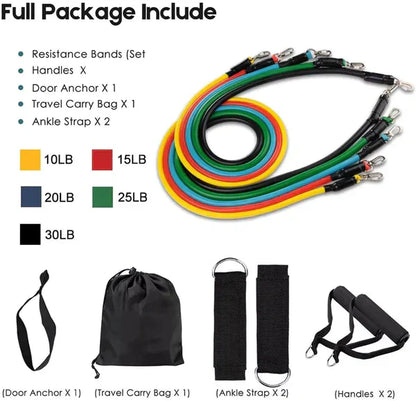 Resistance Band 11 Piece Set- 145kg
